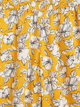 Load image into Gallery viewer, Campana Girls Mia Crop Top with Trousers Clothing Set - Flower Sketch Print - Yellow
