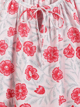 Load image into Gallery viewer, Campana Girls Nora Top - Seamless Floral Print - Pink &amp; Red
