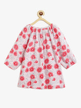 Load image into Gallery viewer, Campana Girls Nora Top - Seamless Floral Print - Pink &amp; Red
