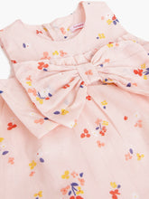 Load image into Gallery viewer, Campana Girls Claire Dress with Bow - Flower Scatter Print - Pink
