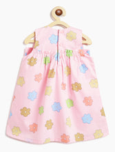 Load image into Gallery viewer, Campana Girls Claire 100% Cotton Dress with Bow - Flower Doodle Print - Pink
