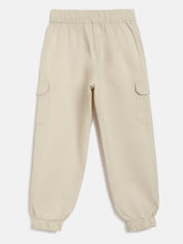 Load image into Gallery viewer, Campana Boys Travis Cotton-Lycra Cargo Joggers - Beige
