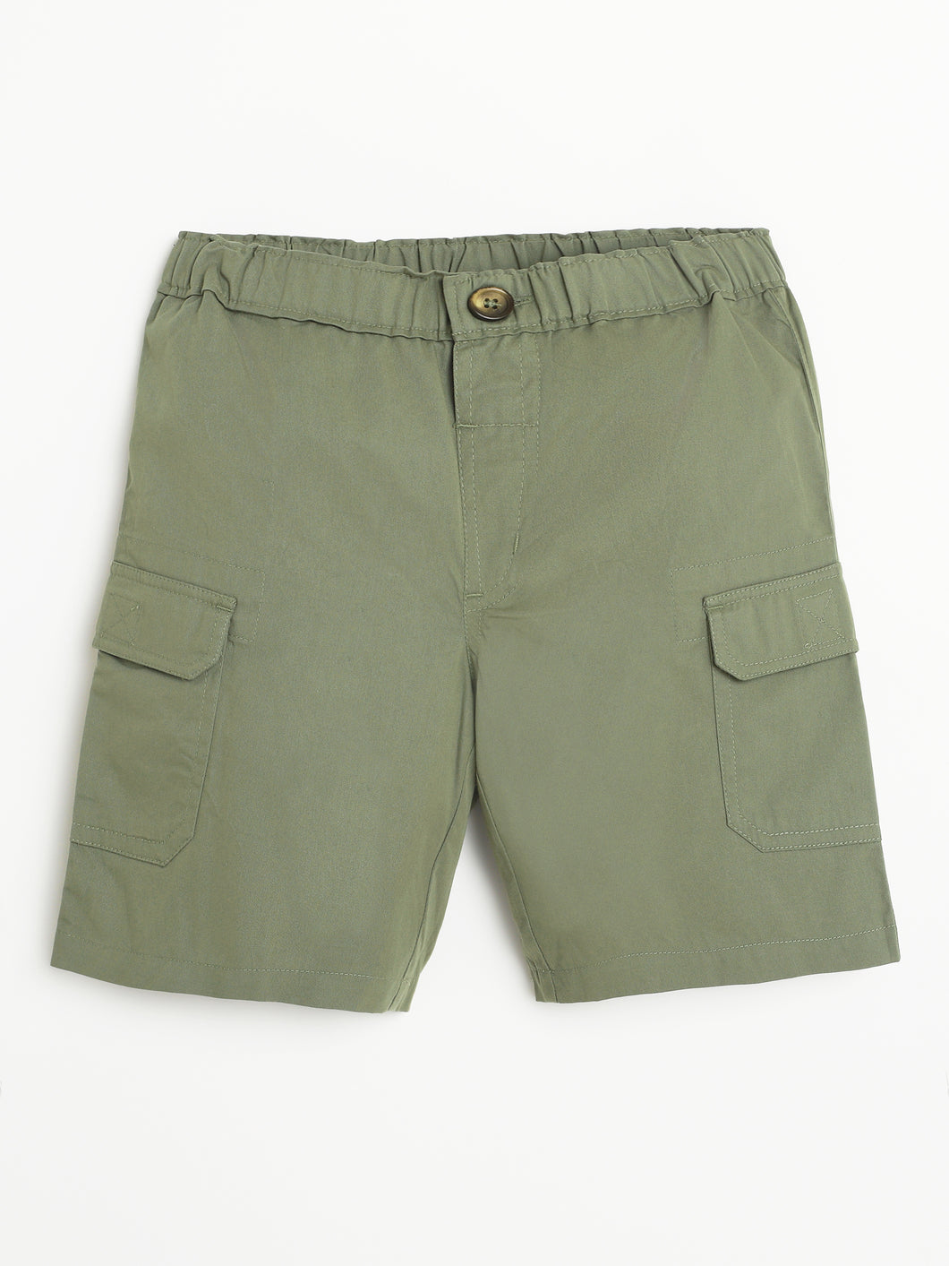 Campana Boys Yohan 100% Cotton Cargo Shorts - Sage Green