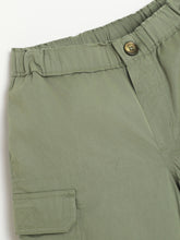 Load image into Gallery viewer, Campana Boys Yohan 100% Cotton Cargo Shorts - Sage Green
