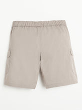 Load image into Gallery viewer, Campana Boys Yohan 100% Cotton Cargo Shorts - Light Grey
