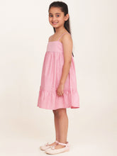 Load image into Gallery viewer, Campana Girls Amelia Striped Cotton Dress with Pockets - Peach
