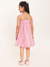 Load image into Gallery viewer, Campana Girls Amelia Striped Cotton Dress with Pockets - Peach

