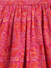 Load image into Gallery viewer, Campana Girls Gulnaz Lehenga Set - Blockprint &amp; Jaal Print - Magenta
