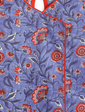 Load image into Gallery viewer, Campana Girls Mira A-Line Kurta - Floral Print - Blue &amp; Red
