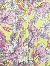 Load image into Gallery viewer, Campana Girls Melody Tropical Floral Printed Shirt Style Top  - Yellow and Pink
