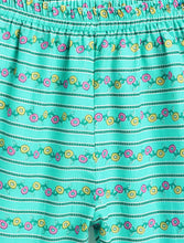 Load image into Gallery viewer, Campana Girls Uma Flared Kurta Sharara Set - Flowers &amp; Stripes - Turquoise &amp; Pink
