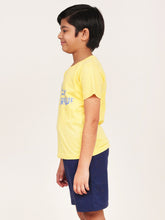 Load image into Gallery viewer, Campana Boys Daniel Half Sleeves T-shirt - Unique Print - Lemon Yellow
