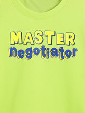 Load image into Gallery viewer, Campana Boys Daniel Half Sleeves Typography Printed Cotton T-Shirt - Lime Green
