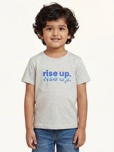 Load image into Gallery viewer, Campana Boys Cotton Short Sleeves Round Neck Printed TShirt - Grey Melange
