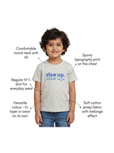 Load image into Gallery viewer, Campana Boys Cotton Short Sleeves Round Neck Printed TShirt - Grey Melange
