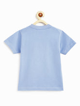 Load image into Gallery viewer, Campana Boys Pure Cotton Short Sleeves Round Neck Printed TShirt - Light Blue
