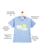 Load image into Gallery viewer, Campana Boys Pure Cotton Short Sleeves Round Neck Printed TShirt - Light Blue

