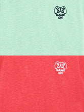 Load image into Gallery viewer, Campana Boys Jordan Pack of 2 Half Sleeves Cotton Melange Round Neck T-Shirts - Coral Red &amp; Mint Green
