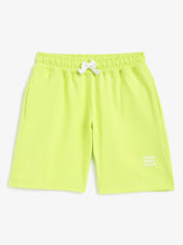 Load image into Gallery viewer, Campana Boys Daniel Half Sleeves T-Shirt with Shorts Clothing Set - Beach Print - White &amp; Lime Green
