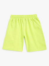 Load image into Gallery viewer, Campana Boys Daniel Half Sleeves T-Shirt with Shorts Clothing Set - Beach Print - White &amp; Lime Green
