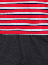 Load image into Gallery viewer, Campana Boys Jordan T-Shirt with Shorts Clothing Set - Red &amp; Grey
