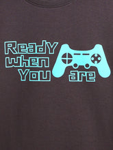 Load image into Gallery viewer, Campana Boys Pure Cotton Half Sleeves Gaming Print T-Shirt - Smoky Grey
