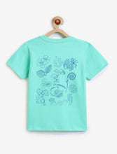 Load image into Gallery viewer, Campana Boys 100% Cotton Half Sleeves Nature Print T-Shirt - Aqua Blue
