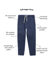 Load image into Gallery viewer, Campana Boys Andre Cotton Elastane Jogger Pants - Blue
