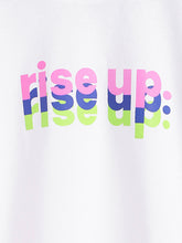 Load image into Gallery viewer, Campana Girls Pure Cotton Rise Up Print Half Sleeves T-Shirt - White

