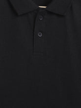 Load image into Gallery viewer, Campana Boys Niko 100% Cotton Jersey Half Sleeves Polo Neck T-Shirt - Black

