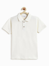 Load image into Gallery viewer, Campana Boys Pure Cotton Short Sleeves Pique Polo T-Shirt - White
