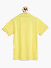 Load image into Gallery viewer, Campana Boys Niko 100% Cotton Jersey Half Sleeves Solid Polo T-Shirt - Lemon Yellow
