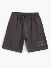 Load image into Gallery viewer, Campana Boys 100% Cotton Jersey Shorts with Placement Print - Smoky Grey
