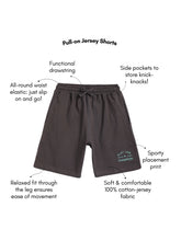 Load image into Gallery viewer, Campana Boys 100% Cotton Jersey Shorts with Placement Print - Smoky Grey
