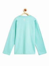 Load image into Gallery viewer, Campana Boys Pure Cotton Full Sleeves Outdoors Graphic &amp; Text Printed T-Shirt - Light Blue
