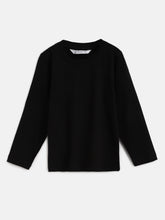 Load image into Gallery viewer, Campana Boys Full Sleeves Round Neck Solid T-Shirt - Black

