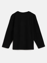 Load image into Gallery viewer, Campana Boys Full Sleeves Round Neck Solid T-Shirt - Black

