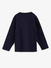 Load image into Gallery viewer, Campana Boys Daniel Pack of Two Full Sleeves Round Neck T-Shirts - Typography Print - Navy &amp; Black
