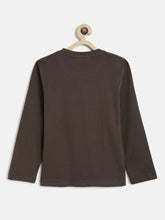 Load image into Gallery viewer, Campana Boys Pure Cotton Full Sleeves Deep Sea Print T-Shirt - Smoky Grey
