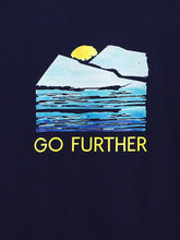 Load image into Gallery viewer, Campana Boys Pure Cotton Full Sleeves Go Further Print T-Shirt - Navy Blue
