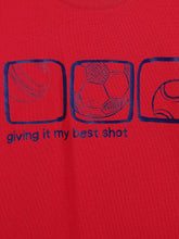 Load image into Gallery viewer, Campana Boys Pure Cotton Full Sleeves Best Shot Print T-Shirt - Red
