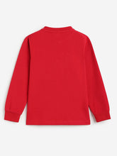 Load image into Gallery viewer, Campana Boys 100% Cotton Jersey Full Sleeves Henley T-Shirt - Red
