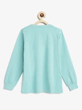 Load image into Gallery viewer, Campana Boys Alexander 100% Cotton Jersey Full Sleeves Solid Henley T-Shirt - Ocean Blue
