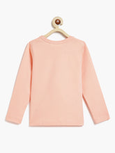 Load image into Gallery viewer, Campana Girls Skye Full Sleeves T-Shirt - Solution Print - Peach
