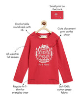 Load image into Gallery viewer, Campana Girls Skye Full Sleeves T-Shirt - Outdoors Print - Red
