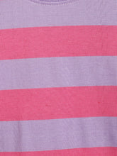 Load image into Gallery viewer, Campana Girls Lily Long Sleeves Striped T-Shirt - Purple &amp; Pink
