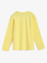 Load image into Gallery viewer, Campana Girls Skye Pack of 2 Full Sleeves T-shirts - Conversational Print - Lemon Yellow &amp; Ocean Blue

