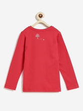 Load image into Gallery viewer, Campana Girls Skye Full Sleeves T-Shirt - Outdoors Print - Red
