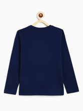 Load image into Gallery viewer, Campana Girls Pure Cotton Full Sleeves Los Angeles Print T-Shirt - Navy Blue

