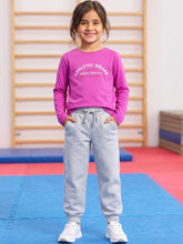 Load image into Gallery viewer, Campana Girls Pure Cotton Full Sleeves Athletic Squad Print T-Shirt - Dark Pink
